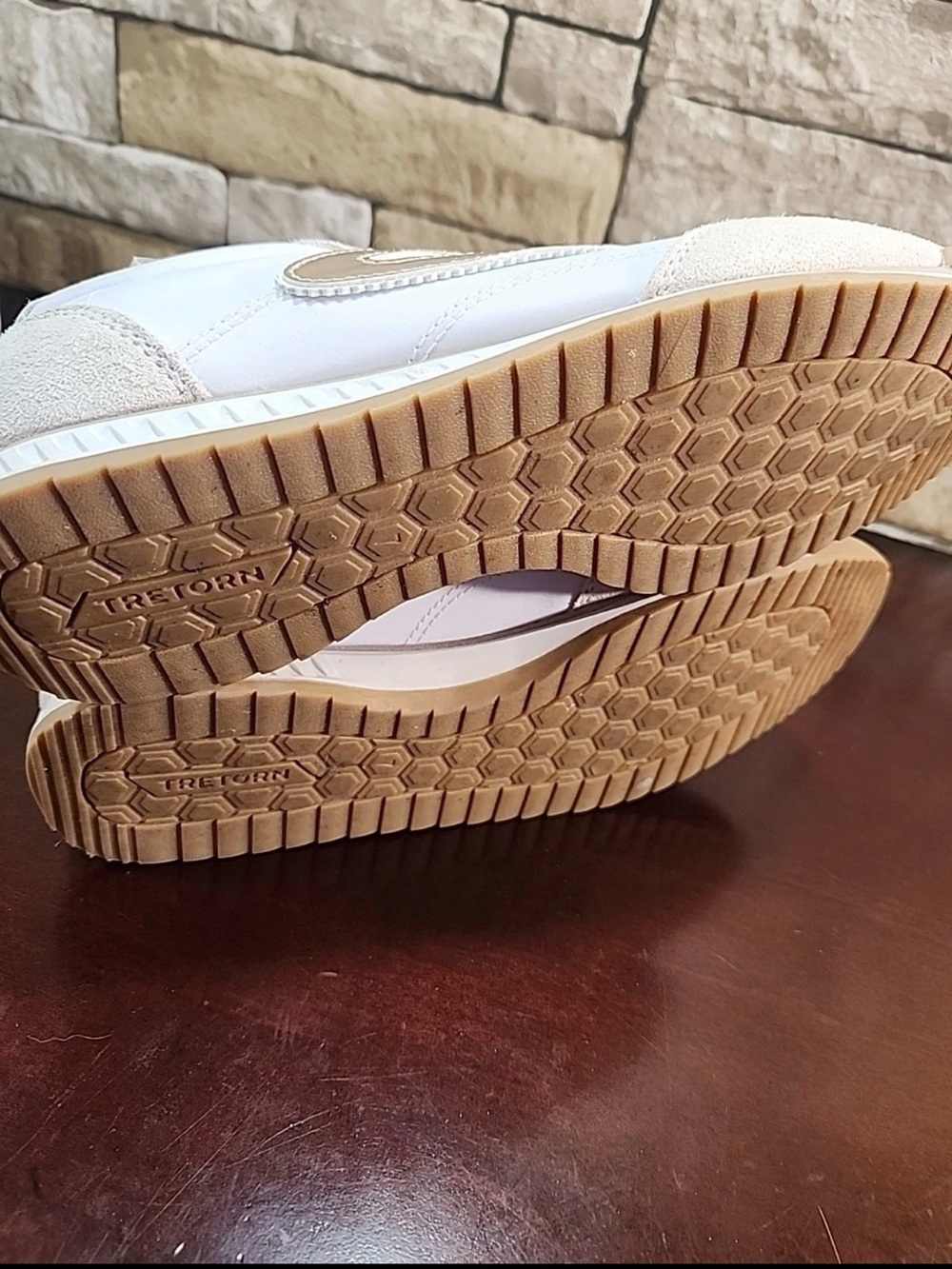 Tretorn Kristine Elite G Women’s Sneakers Shoes White Champagne Gold - Picture 5 of 7